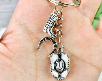 Cowboy Keychain/ Cowboy Hat Keyring/ Cowgirl Accessories/ Cowboy Boot/ Horseshoe/ 1 Piece