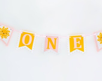 Your Are My Sunshine Highchair Banner/ One In The Sun Party Decorations/ First Trip Around The Sun Garland/ Our Little Sunshine Is One