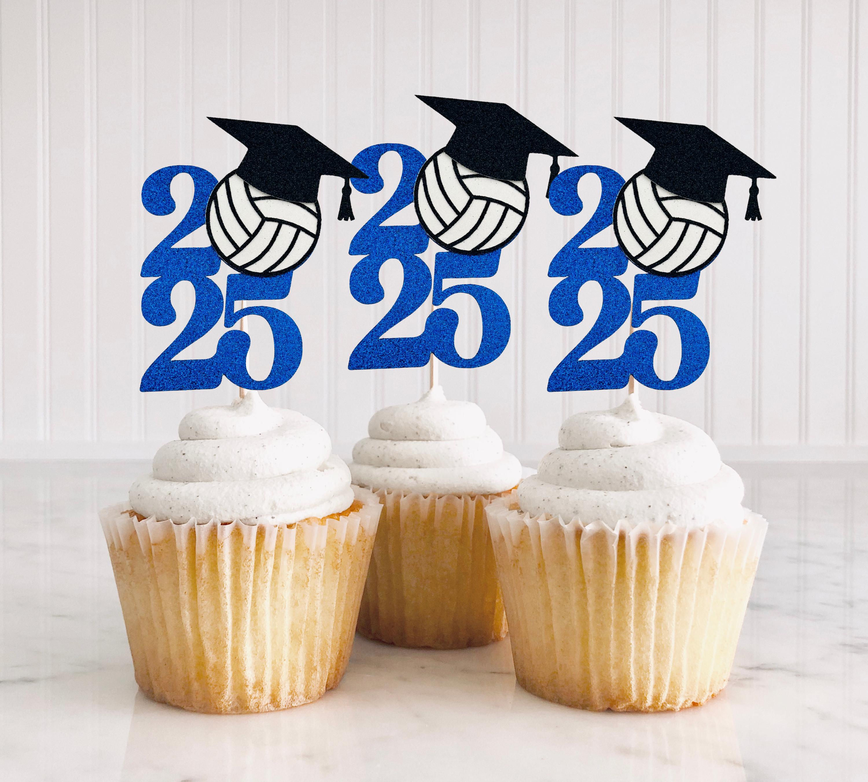 Gyufise 24 Topper Per Cupcake Di Laurea Classe 2024 Glitter Diploma