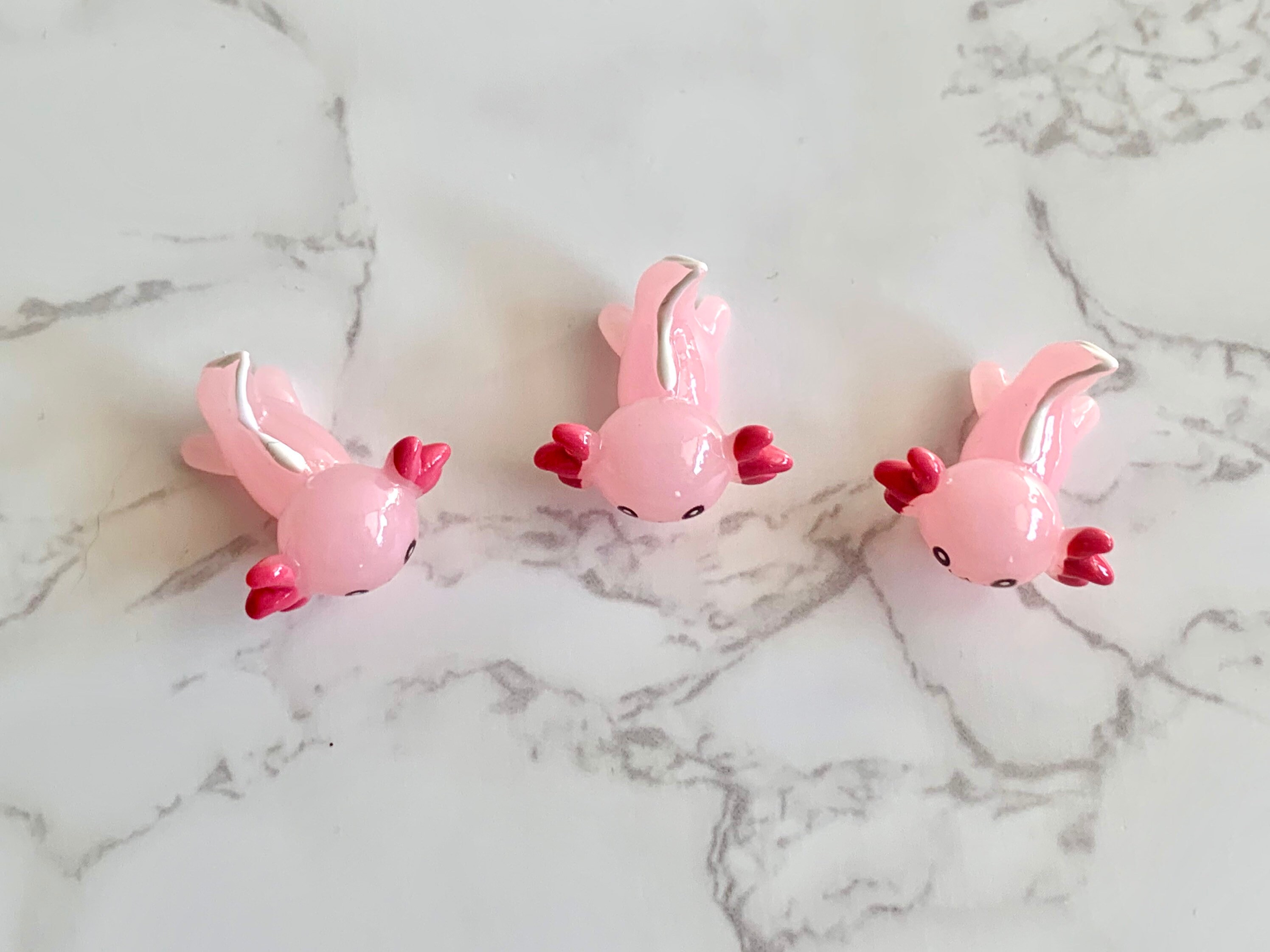 Lashicorn Axolotl Resin Charms | 20 Pack | Mini Pink Axolotl Charm | Resin  Cabochon For Adult Crafts Pink Salamander Shoe Figurine