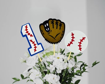 Baseball 1st Birthday Centerpieces/ Rookie Of The Year Party Decor/  Little Slugger Party Supplies/ Grand Slam/ All-Star/ Home Run Birthday