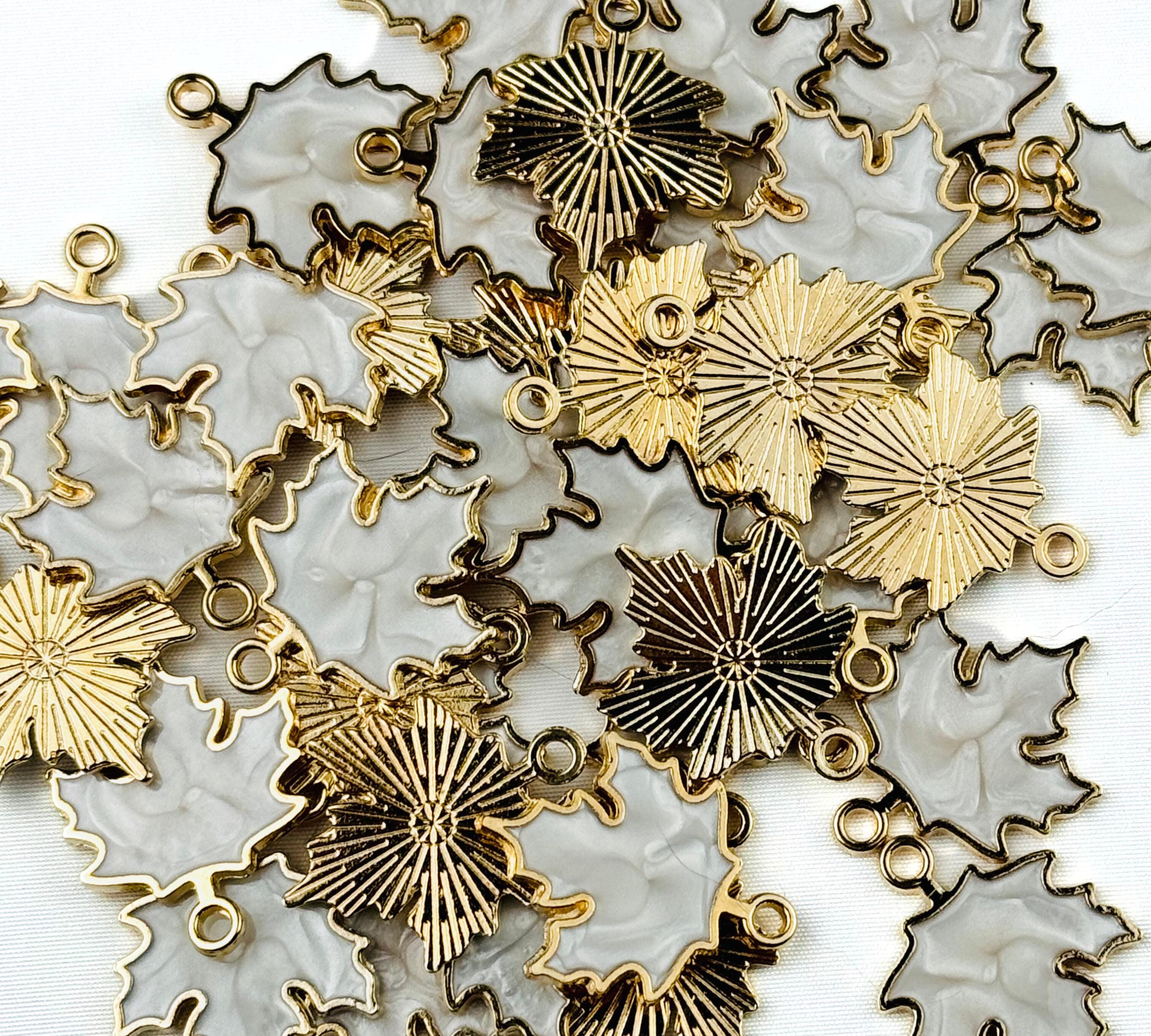 Ciondolo a forma di foglia d'acero in argento sterling, collana