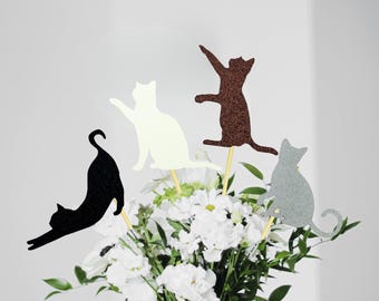 Last Meow Before The Vow Cat Centerpieces/ Mom Is Getting Meowied Bridal Party Decorations/ Purrfect I Do Crew/ Cat Mom Bachelorette Bash
