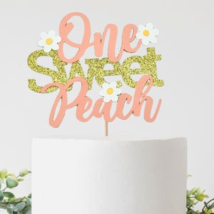 One Sweet Peach Cake Topper/ Sweet As A Peach Geburtstag Party Dekoration/ Georgia Peach 1. Geburtstag Smash Cake Dekor/ Peach One Birthday