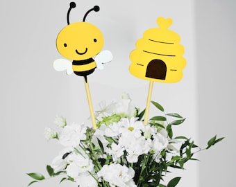 Bumblebee And Honeycomb Party Decorations/ What Will Baby Bee Shower Table Decor/ Mommy To Bee Centerpieces/ Happy Beeday Birthday Party