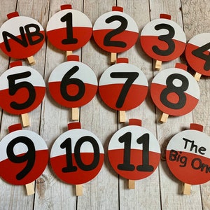 The Big One First Birthday Photo Clips, Fishing Bobber Photo Clips, First Birthday Photo Clips, Fishing Birthday Decor