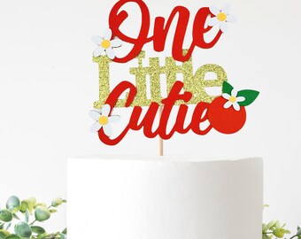 One Little Cutie Cake Topper/ Sweet Little Clementine Birthday Party Decorations/ Cutie Birthday Smash Cake Decor/ Citris First Birthday