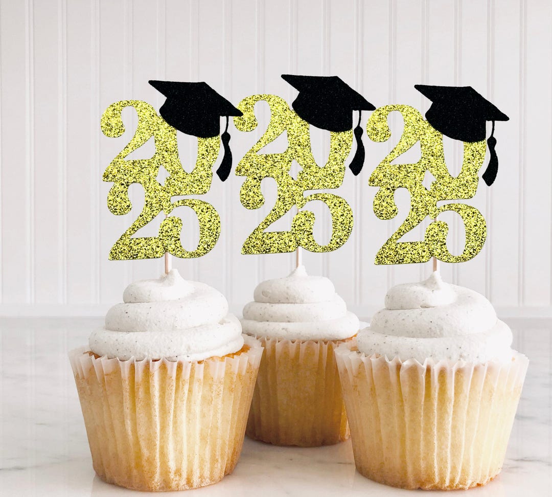 Graduation Cake Topper, Grad Hat Cake Topper, Graduation Party, Grad Party Decor, Class Of 2025, Custom Parties By Partyatyourdoor On