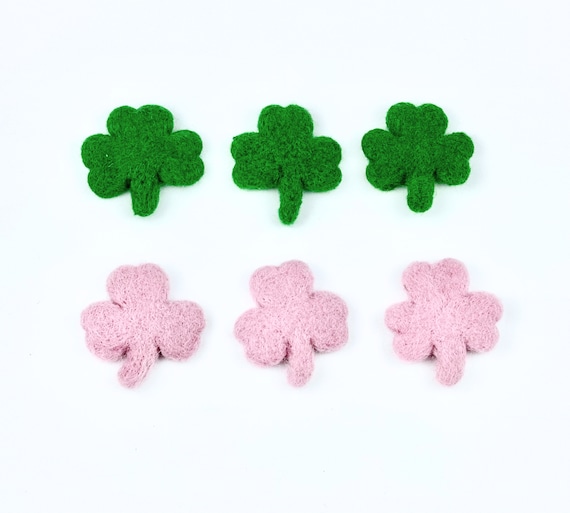 100 Pezzi Quadrifoglio Portafortuna In Feltro - Verde, Per Decorazione San Patrizio, Fai Da Te - Foto 13