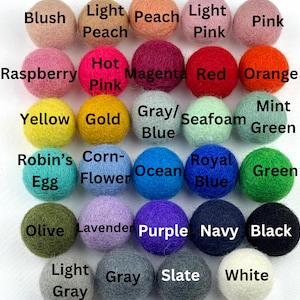 Felt Pom Poms/ Wool Felt Balls/ Felt Balls Wholesale/ 2.5 cm Wool Felt Balls/ DIY Felt Ball Garland/ Newborn Photo Shoot Props/ Bowl Filler