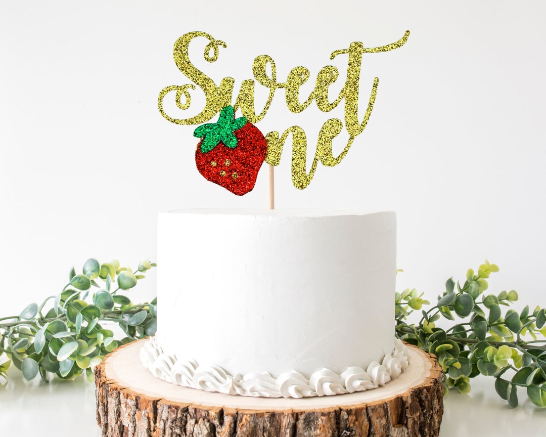 Sweet One Birthday Cake Topper Strawberry Birthday Decor Sweet To Be Il 1080xN.5614911934 P0iz