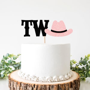 Cowgirl Cake Topper/ Cowgirl Party/ Cowboy 2nd Birthday/ Cowboy Two Topper/ Cowboy Hat/ My First Rodeo/ Rodeo/ Smash Cake/ 1 Topper