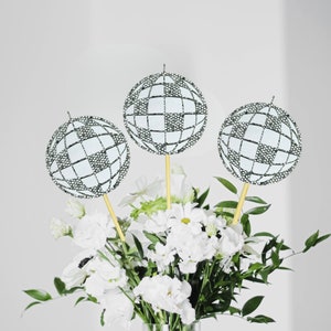 Disco Ball Party Decorations/ Last Disco Bachelorette Table Decor/ Space Cowgirl Birthday/ Groovy Birthday/ Retro Birthday Centerpieces