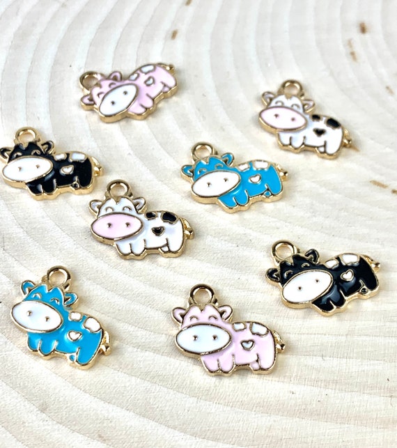 5 Pcs Cow Charms/ Animal Charms/ Farm Jewelry/ Cow Pendant/ Jewelry Making  Supplies 