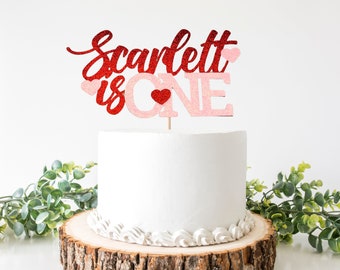 Valentine's Day Heart Cake Topper/ Personalized Name Valentine's Day 1st Birthday Decor/ Custom Name/ Little Sweetheart/ Little Valentine