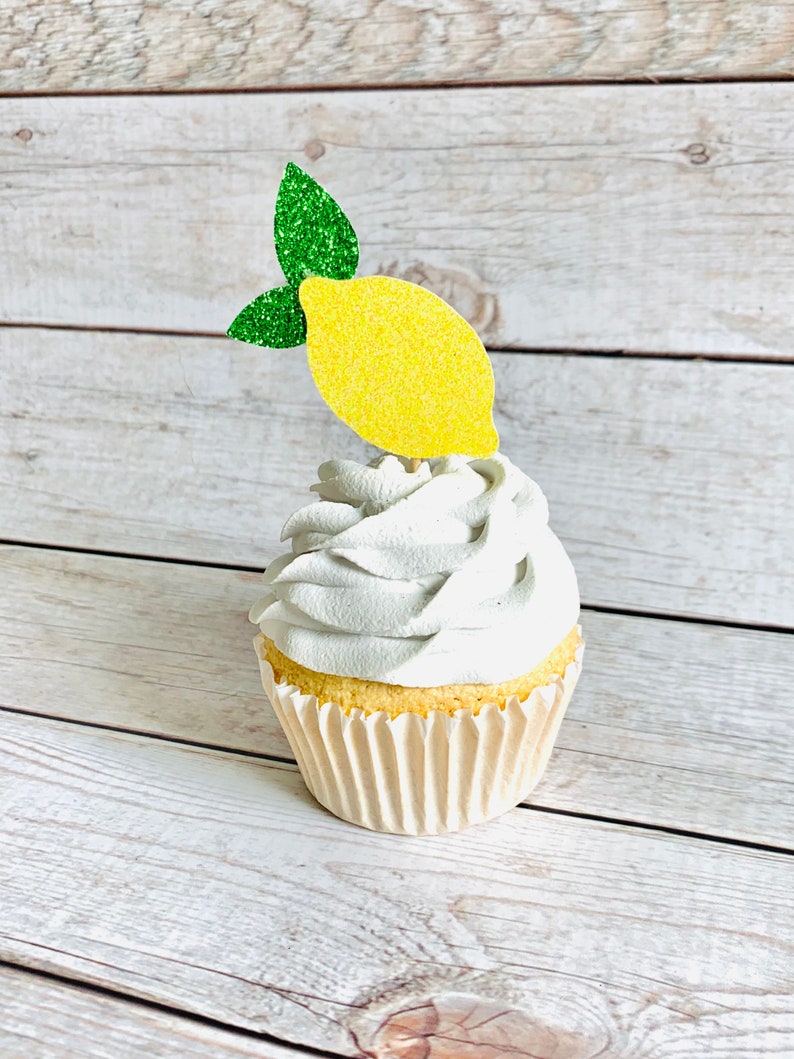 12 Lemon Cupcake Toppers/ Lemonade/one in A Lemon Etsy