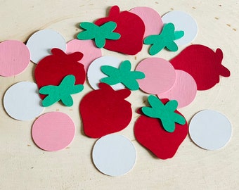 100 Strawberry Confetti/ Sweet One Brithday Decor/ Berry Sweet/ Strawberry Party/ Sweet To Be One
