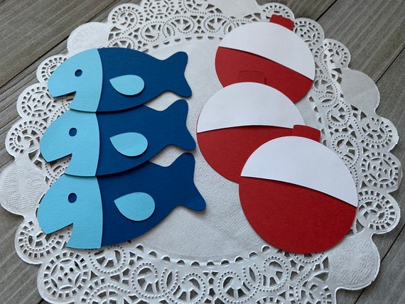 12 Fish and Bobber Cutouts, Fishing Bobbers, Fishing Party, Fish Birthday,  Gone Fishing, Fishing Centerpieces -  Canada