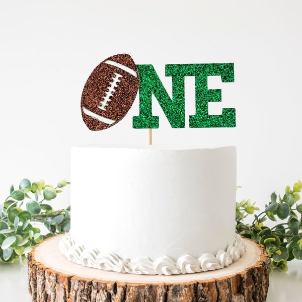 Football One Cake Topper, 1st Down Football Party, Football Smash Cake, Football Birthday, 1 Cake Topper