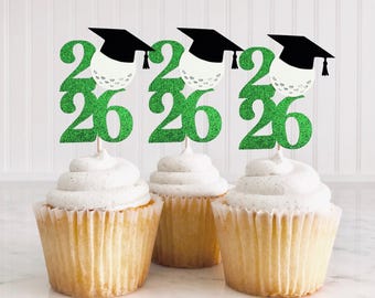 2026 Golf Cupcake Toppers/ Golf Team Party Decorations/ College Graduation/ High School Golf Team Celebration/ Class of 2026/ Senior Night