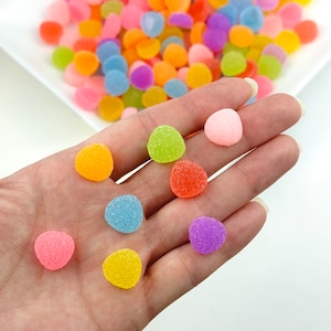 8 caramelle gommose di zucchero/gommose in resina finta/forniture natalizie/caramelle natalizie/abbellimenti per dolciumi/forniture per dolci finti