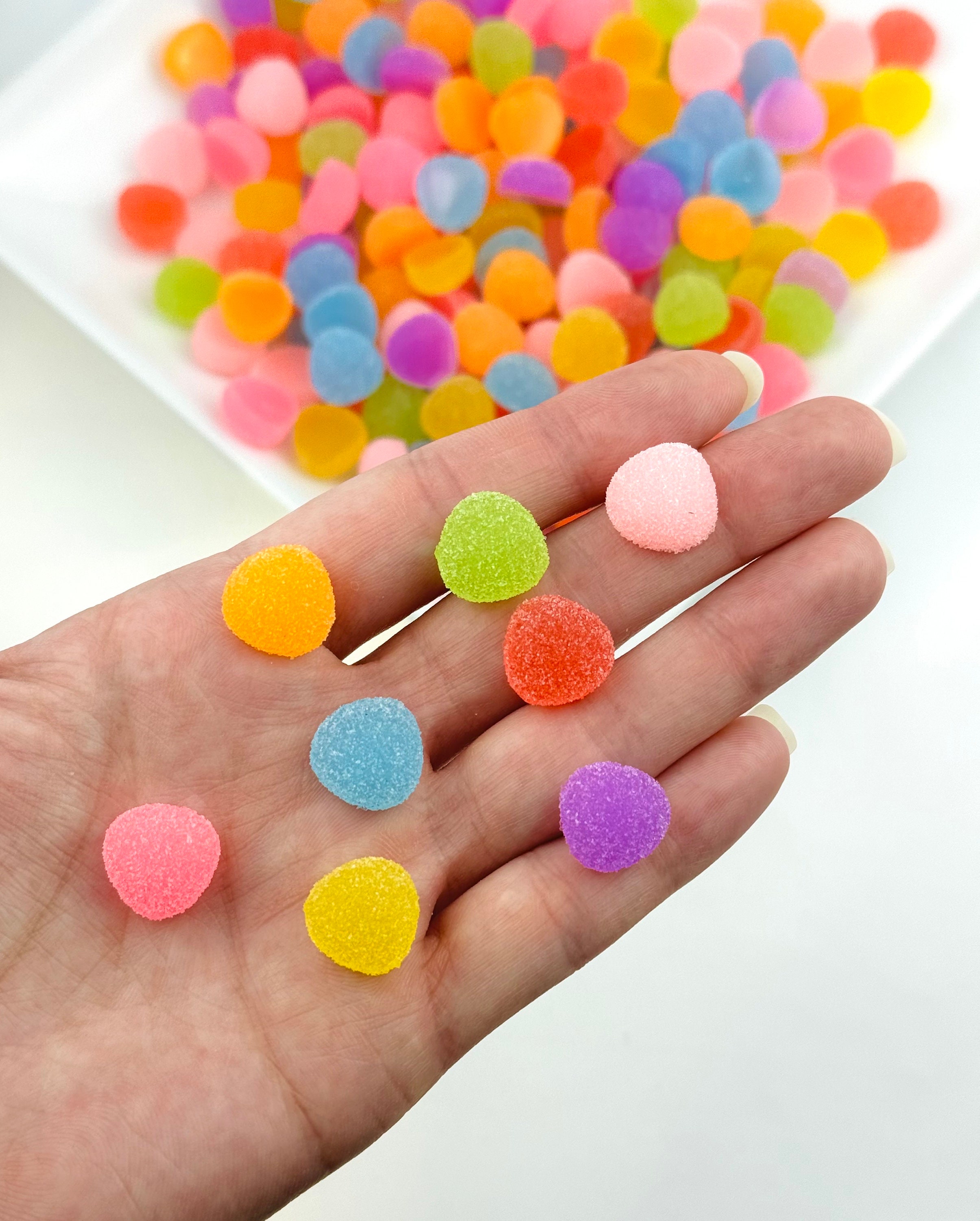 Fake Candy Cabochons, Fake Bear Candies, Faux Food Embellishments, MiniatureSweet, Kawaii Resin Crafts, Decoden Cabochons Supplies