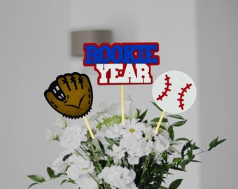 Baseball 1st Birthday Centerpieces/ Rookie Of The Year Party Decor/  Little Slugger Party Supplies/ Grand Slam/ All-Star/ Home Run Birthday