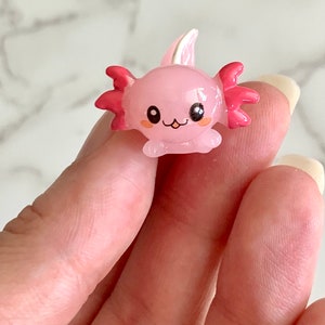 5pcs Pink Axolotl Miniatures - Resin Cabochons for Slime or Decoden - Mini  Fairy Garden Animals - Slime Charms