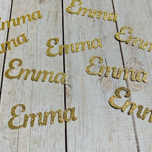 Personalized Name Confetti, Glitter Name Confetti, Graduation, Baby Shower, Bridal Shower, Birthday Party, Custom Name, 50 ct.