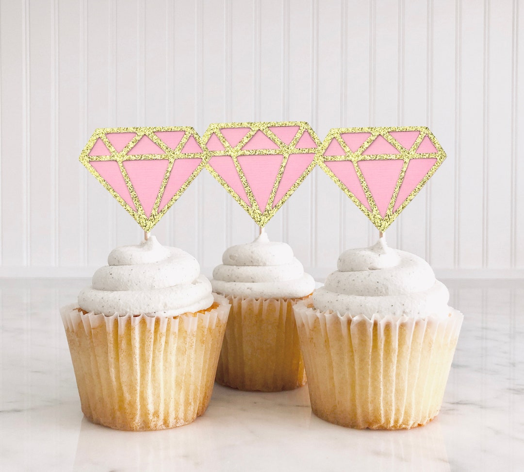 Diamond Cake Toppers Gold No. 2