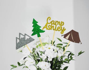 Camp Bach Centerpieces/ Bachelorette Camp Party Decorations/ Last Trail Before The Vail Engagement/ Weekend In The Woods Bridal Shower