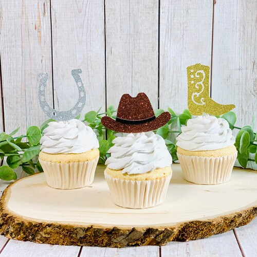 My First Rodeo Cupcake Toppers / Cowboy Birthday Cupcake Etsy