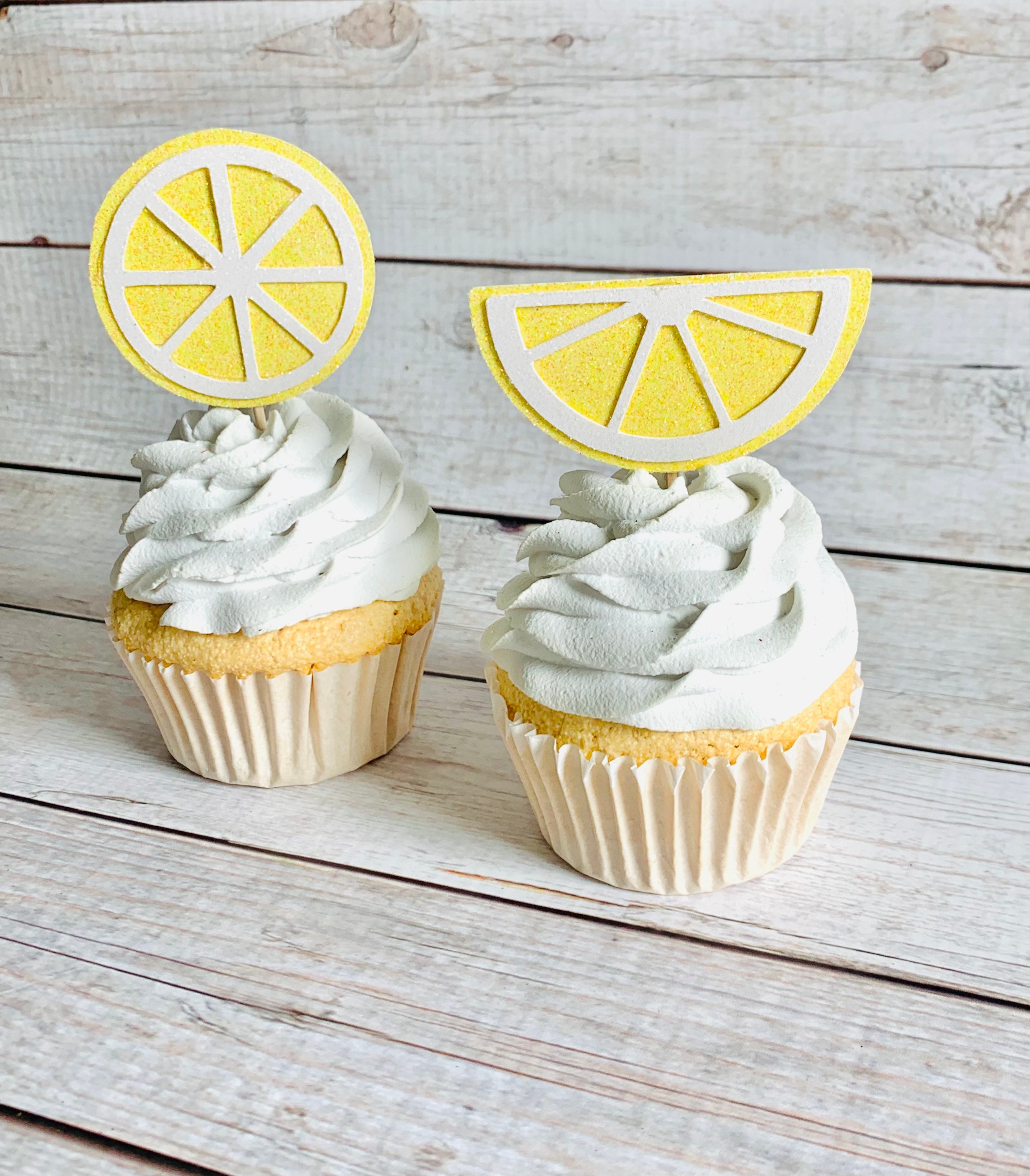 12 Lemon Cupcake Toppers/ Lemonade/one in A Lemon Etsy