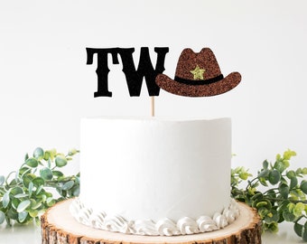 Cowboy Cake Topper/Cowgirl Party/Cowboy 2nd Birthday/Cowboy Two Topper/Cappello da cowboy/Il mio primo Rodeo/Rodeo/Smash Cake/1 Topper