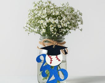 2026 Baseball Mason Jar Tag/ Baseball Team Party Decorations/ College Graduation/ High School Baseball Team Celebration/ Class of 2026 Party