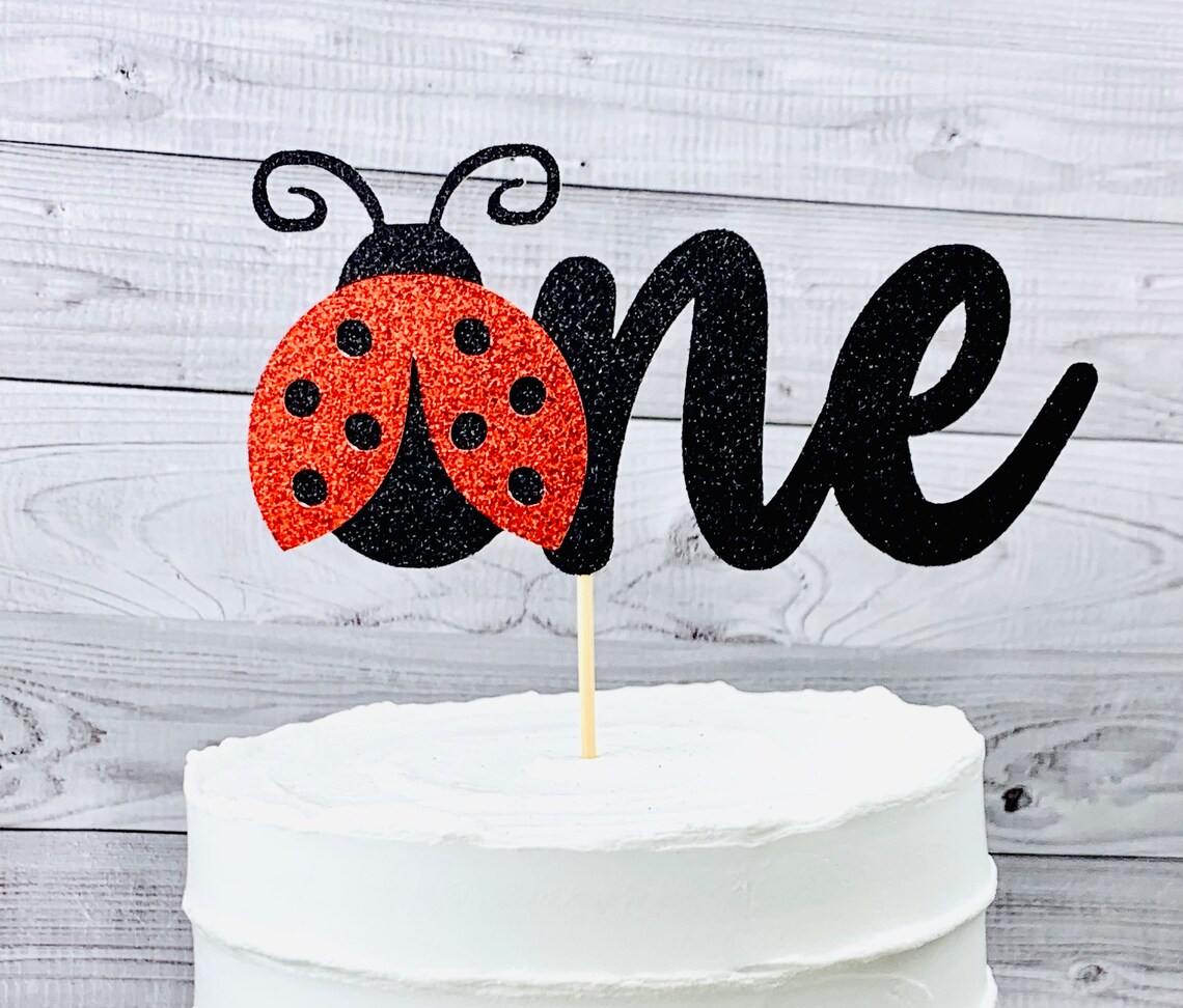 Topper Ladybug Ladybug Cake Topper/ Ladybug Decorations/ Little Lady 1st Birthday ...