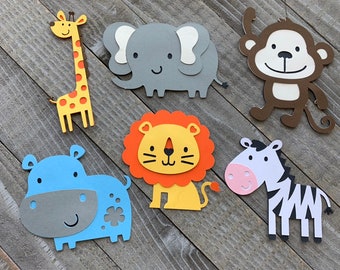 6 Safari Animal Cutouts Jungle Party Safari Birthday - Etsy 6 Safari Animal Cutouts Jungle Party Safari Birthday - Etsy