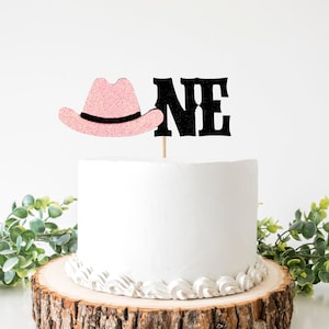 Cowgirl Cake Topper/ Cowgirl Party/ Cowboy 1st Birthday/ Cowboy One Topper/ Cowboy Hat/ My First Rodeo/ Rodeo/ Smash Cake/ 1 Topper