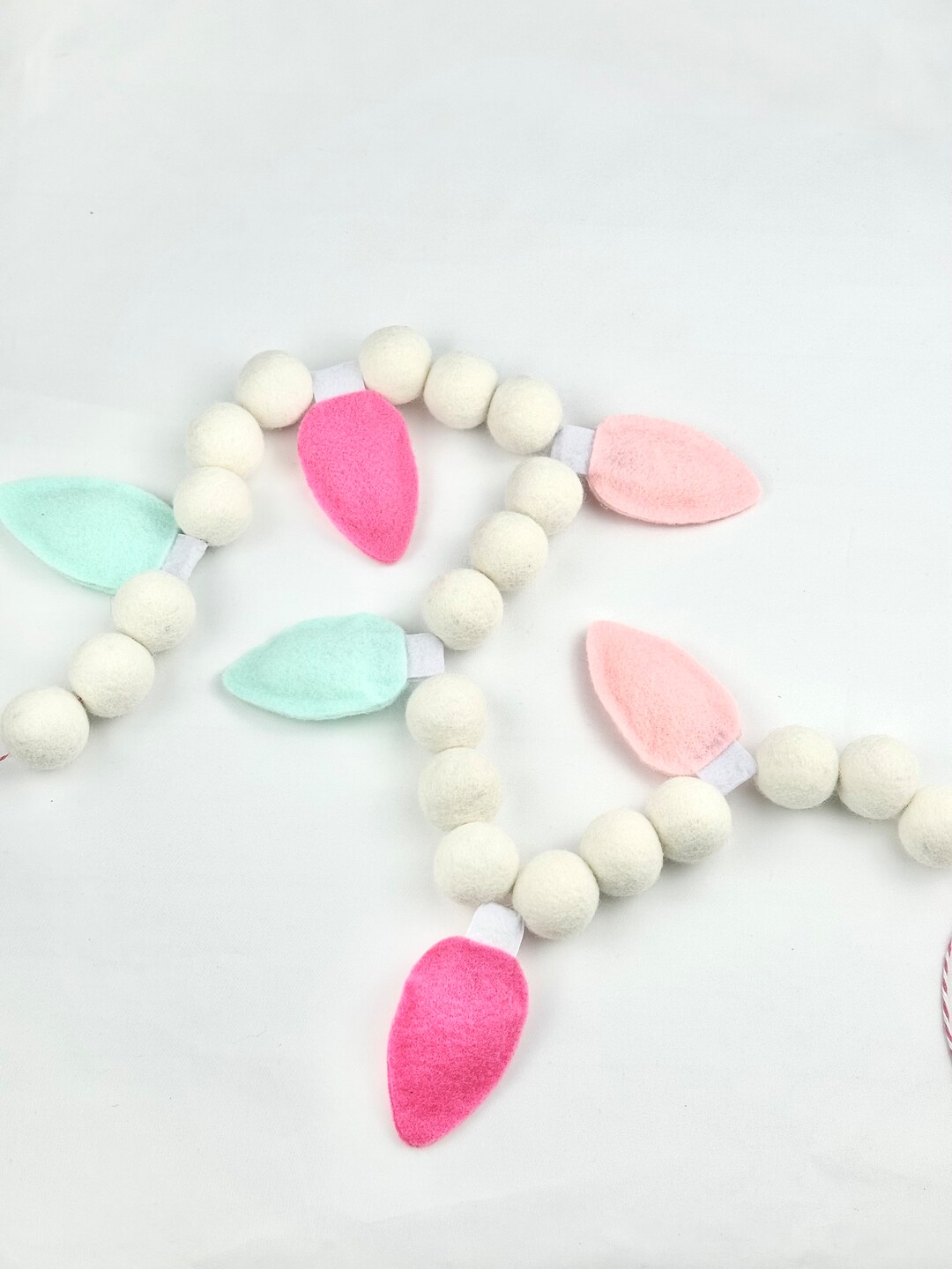 Pastel Christmas Light Tree Garland/ Mantel Decor/ Pink Etsy