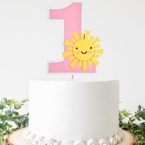 Sunshine Cake Topper/ Sun Cake Topper/ You Are My Sunshine/ One Year Around The Sun/ Sunshine Girl Birthday/ Sun Baby Shower
