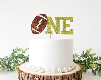 Football One Cake Topper, 1st Down Football Party, Football Smash Cake, Football Birthday, 1 Cake Topper