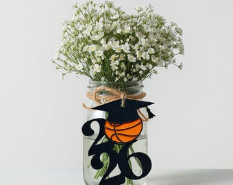 2026 Basketball Mason Jar Tag/ Basketball Team Party Decorations/ College Graduation/ High School Basketball Team Celebration/ Class of 2026