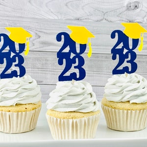 2025 Graduation Cupcake Toppers/ Class Of 2025/ Graduation Party Decor/ Senior Cupcakes/ College 2025 Cupcake Toppers/  12 Ct.