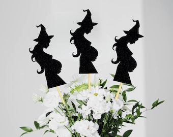 A Baby Is Brewing Party Decorations/ Halloween Gender Reveal Centerpieces/ A Little Boo Is Almost Due/ Witch Baby Shower/ Witch Or Wizard