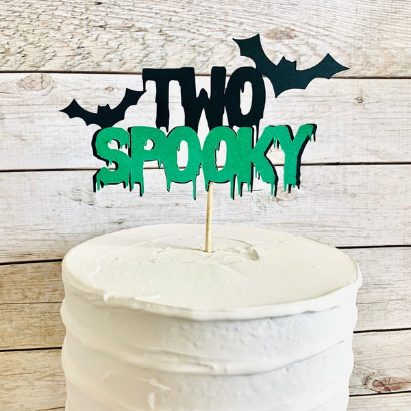 Two Spooky Halloween Cake Topper, Halloween Second Birthday, Spooky Bats, Halloween Party