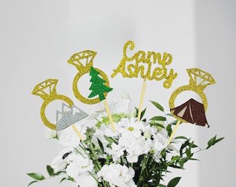 Camp Bach Centerpieces/ Bachelorette Camp Party Decorations/ Last Trail Before The Vail Engagement/ Weekend In The Woods Bridal Shower