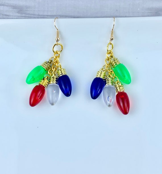 Orecchini Di Natale A Forma Di Cappello Con Strass Di Vetro - Rosso E Argento, 3,1x2,2 Cm, Regalo Festivo Per Donne - 3