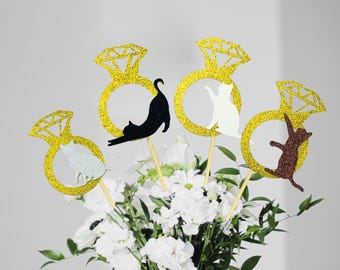 Last Meow Before The Vow Cat Centerpieces/ Mom Is Getting Meowied Bridal Party Decorations/ Purrfect I Do Crew/ Cat Mom Bachelorette Bash