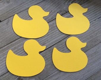 Rubber Duck die cuts, duck baby shower decor, yellow duck cut outs, rubber ducky, 25 Ct.