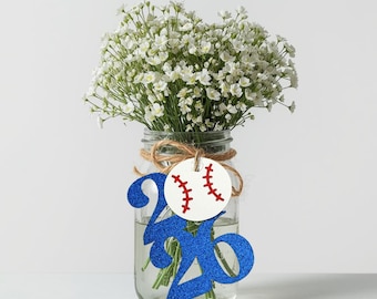 2026 Baseball Mason Jar Tag/ Baseball Team Party Decorations/ College Graduation/ High School Baseball Team Celebration/ Class of 2026 Party